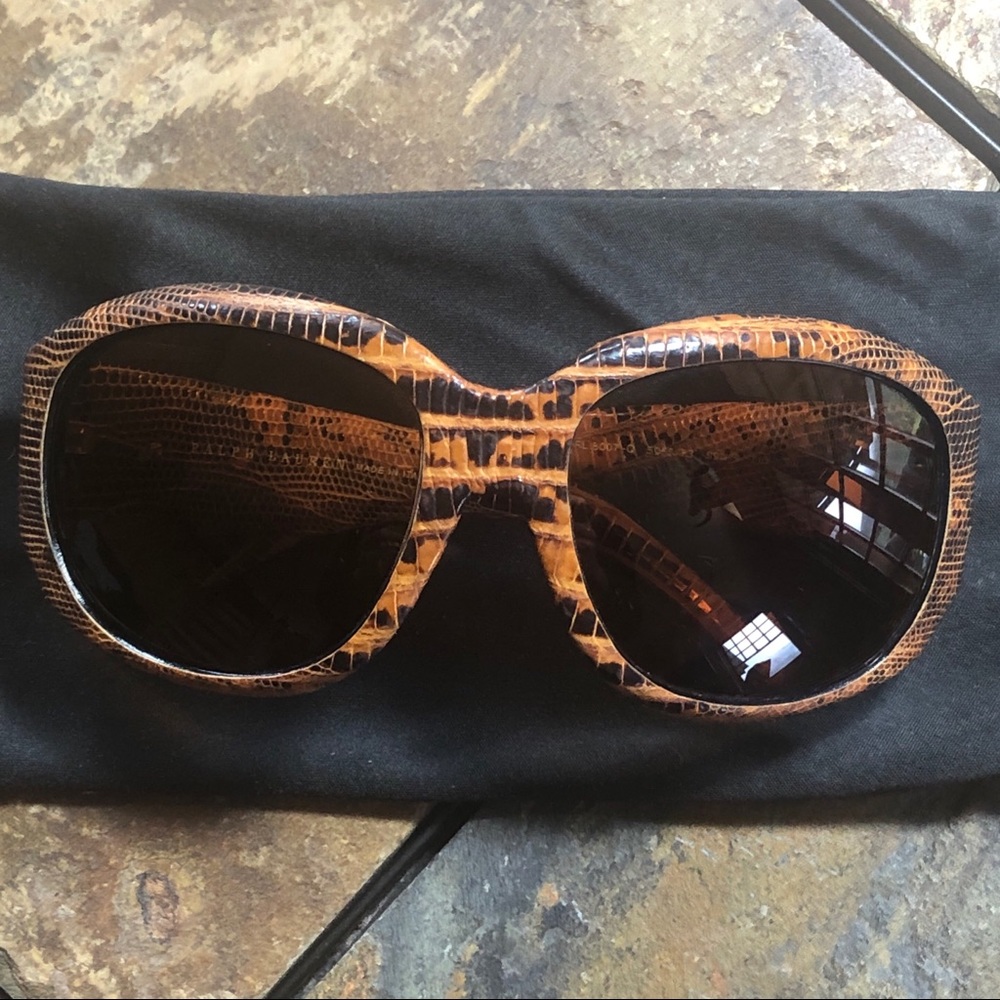 Ralph Lauren Python Leather Sunglasses - image 1